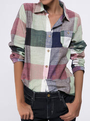 Cotton Grid Elegant Daily Blouse