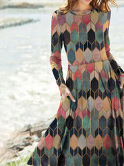 Casual Loosen Round Neck Dresses