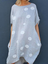 Loose Half-sleeve wave pot shift dresses