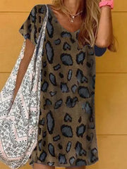 Short Sleeve Casual Shift Dresses
