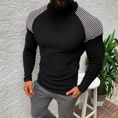 Men's Casual Slim Long Sleeve Turtleneck Sweater