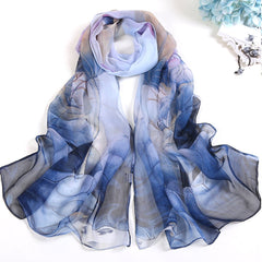 More Colors Polyester Floral Scarves With Two Pieces