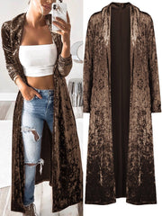 Autumn Velvet Plain Young Thin Coats