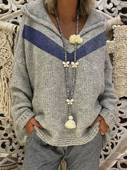 Matching Hooded Long Sleeve Knitted Sweater
