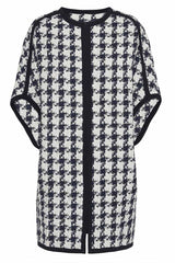 Round Neck Contrast Coat