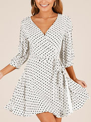 Fashion Pot Woman Autumn Long Sleeve Skater Dresses