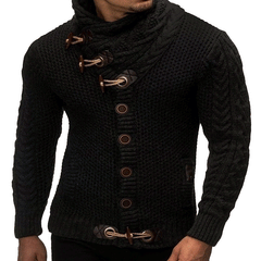 Men Casual Horn Button Warm Sweater