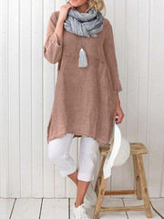 Vintage 3/4 Sleeve Solid Dresses