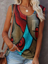 Brown Statement Shift Cotton-Blend Shirts & Tops