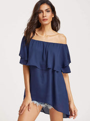 Off shoulder Loose T-Shirts