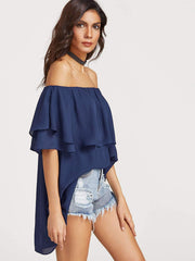 Off shoulder Loose T-Shirts