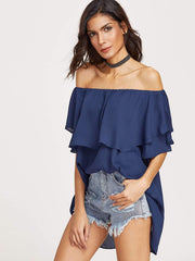 Off shoulder Loose T-Shirts