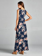 Asymmetry Floral Maxi Dress
