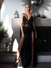 Sexy Vent Backless Evening Dresses