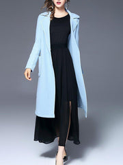 New Women Fashion Belt Long sleeve Double-faced Coats