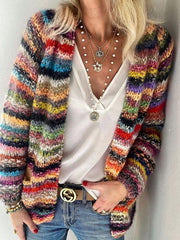 Women colorful chic cardigans sweater coats