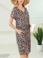 Comfy Women Leopard printed shift dresses