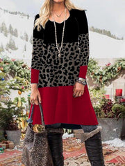 Loosen Crew Neck Shift Dresses