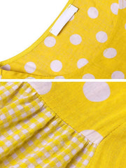 Women round neck polka dot printed long sleeve maxi dresses