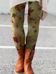 Casual Skinny Leaves long Pants