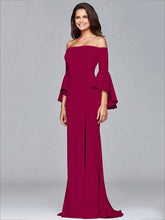 Split-side Flared Sleeves Evening Dress