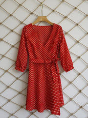 Fashion Pot Woman Autumn Long Sleeve Skater Dresses