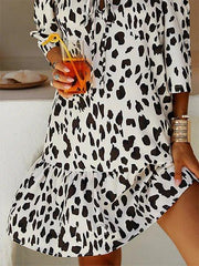 Casual holiday print dress