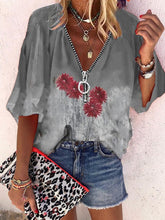 Zipper Cotton Shirts & Tops