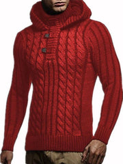 Mens Fashion Hooded Casual Sweater