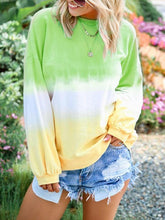 Rainbow printed long sleeve round neck sweatshirts