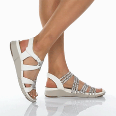 Snake Print Leopard Print Plain Strap Casual Sandals