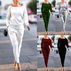 Women Casual Sport Round neck Suit