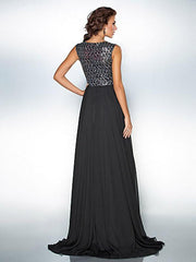 Fashion Black Sleeveles Maxi Dress Evening Dress