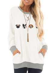 Women round neck cute printed Sweatshirts
