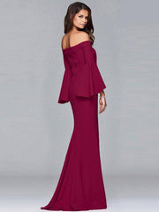 Split-side Flared Sleeves Evening Dress