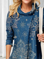 Cowl Neck Shirts Women daily Tops