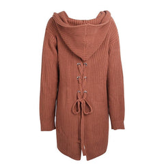 New Loose Hooded Knit Sweaters Outwear