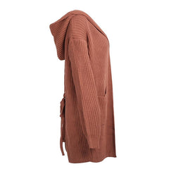 New Loose Hooded Knit Sweaters Outwear