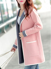 Multicolor Sweater Coat Cardigans Woman Outerwear