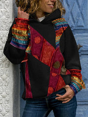 Women hoodied bohemia style long sleeve fashion hoodies