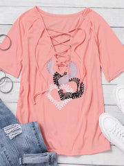 Casual Printed Short Sleeve Tops
