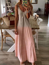 Fashion V Neck Sleeveless Cotton Maxi Dresses