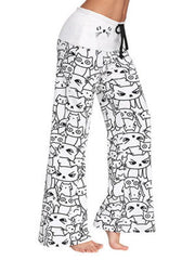 Cartoon Cart Print Woman Long Comfy Pants