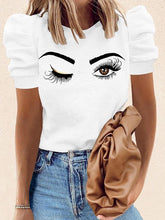 Casual printed round neck short-sleeved pullover T-shirts