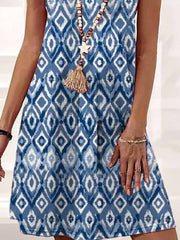 Printed Vintage Sleeveless Dresses