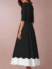 Deep V Neck Date Elegant Maxi Dress