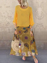 Chiffon Printed Bohemia Long Loose Vacation Dresses