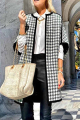 Round Neck Contrast Coat