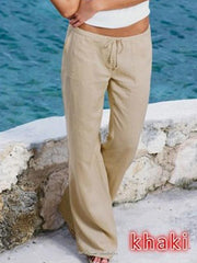 Baggy Straps Pockets Casual Pants