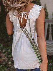 Casual loose solid color halter vest top